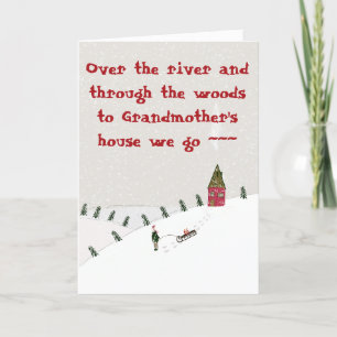 OMA'S HUIS KERST KAART