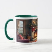 Oma's huis met Kerstmis Mok (Links)