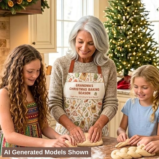 Oma's kerst bakseizoen patroon op maat schort
