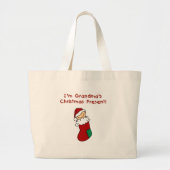 Oma's kerstcadeau grote tote bag (Voorkant)