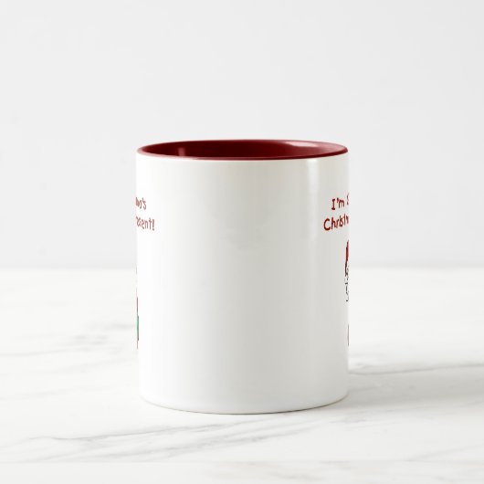 Oma's kerstcadeau Tshirts en geschenken Tweekleurige Koffiemok (Center)