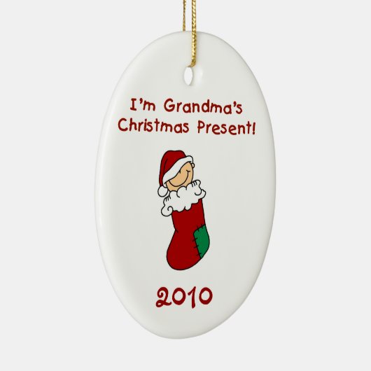 Oma's kerstcadeautje Baby Ornament (Rechts)