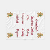 Oma's kerstkoekjes (pas namen aan) fleece deken (Voorkant (Horizontaal))