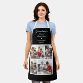 Oma's Keuken Altijd Open Zwart 4 Foto Schort (Gedragen)