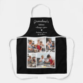 Oma's Keuken Altijd Open Zwart 4 Foto Schort (Voorkant)
