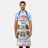 Oma's Keuken Bloem | Aangepaste 6 foto's en namen Schort (Gedragen)