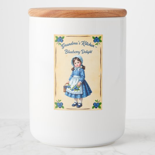 Oma's Keuken Blueberry Delight  Voedselcontainer Etiket (Voorkant)