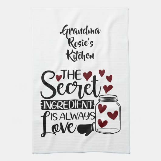 Oma's Keuken | Geheime Ingrediënt is Liefde Theedoek (Verticaal)