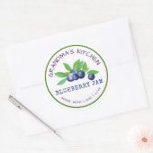 Oma's Keuken Gemaakt met Liefde Bosbessenjam  Ronde Sticker (Envelop)