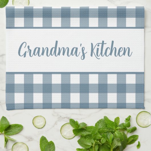 Oma's Keuken Gingham Plaid Theedoek (Gevouwen)