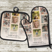 Oma's Keuken Grootkinderen Meerdere foto Ovenwant & Pannenlap Set