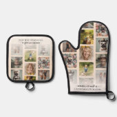 Oma's Keuken Grootkinderen Meerdere foto Ovenwant & Pannenlap Set (Voorkant)