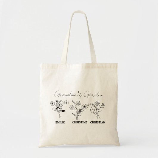 Oma's Keuken Kind Wildflower Moederdag cadeau Tote Bag (Voorkant)