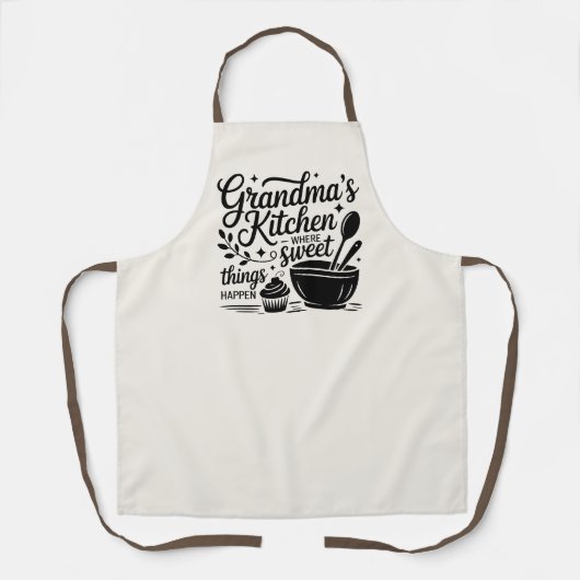 Oma's keuken koken bakken schort (Voorkant)