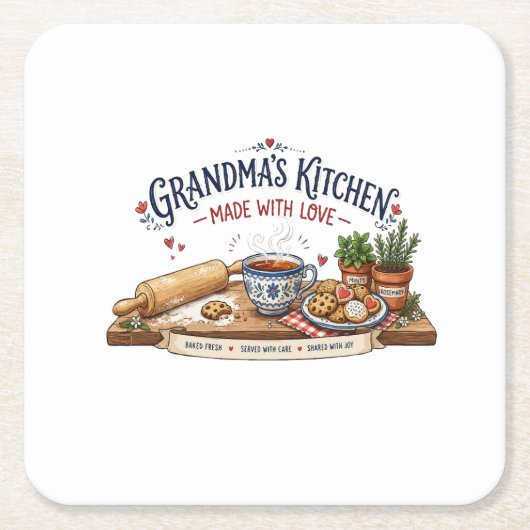 Oma's Keuken Maken Met Liefde Kartonnen Onderzetters (Voorkant)