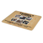 Oma's keuken met aangepaste 6 foto's & namen snijplank (Hoek)