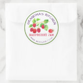 Oma's Keuken Met Liefde Gemaakte Frambozenjam Ronde Sticker (Tas)