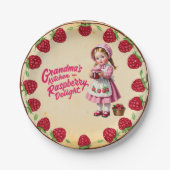 Oma's Keuken Raspberry Delight Papieren Bordje (Voorkant)