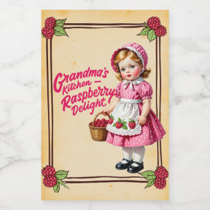 Oma's Keuken Raspberry Delight  Voedselcontainer Etiket