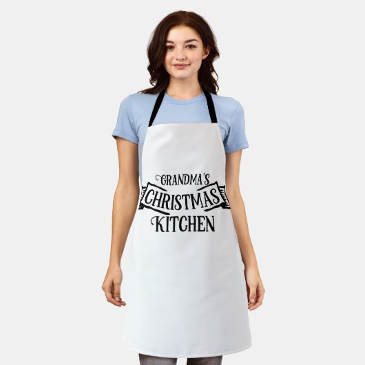 Oma's keuken schort (Gedragen)