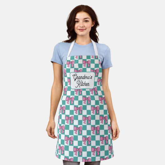 Oma's Keuken Schort |Persoonlijke Oma Cool (Gedragen)