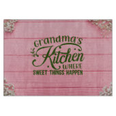 Oma's keuken waar zoete dingen gebeuren snijplank (Voorkant)
