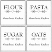 Oma's Keuken Waterdichte Pantry Voedseletiketten Sticker (Voorkant)