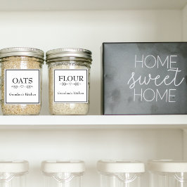 Oma's Keuken Waterdichte Pantry Voedseletiketten Sticker