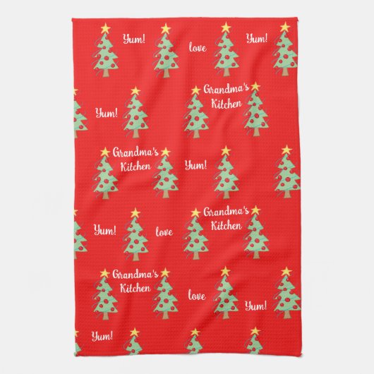 Oma's Keukenkeukenhandleiding voor kerstmis Theedoek (Verticaal)