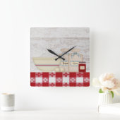 Oma's Keukenwandklok Vierkante Klok (Huis)