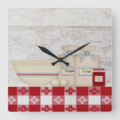 Oma's Keukenwandklok Vierkante Klok (Voorkant)