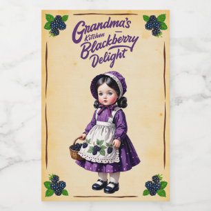 Oma's Kitchen Blackberry Delight  Voedselcontainer Etiket