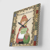 Oma's Kitchen Cartoon Wall Klok (Hoek)