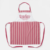 Oma's Kitchen Custom Modern Magenta Red Pink Schort (Voorkant)