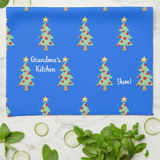 Oma's Kitchen Yum. kerstboom Theedoek (Gevouwen)