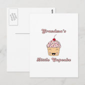 Oma's Kleine Cupcake Briefkaart (Voorkant / Achterkant)