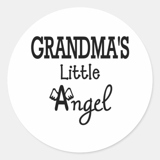 Oma's kleine engel ronde sticker (Voorkant)
