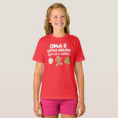 Oma's kleine helper kerstkoekjes t-shirt (Voorkant volledig)