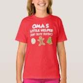 Oma's kleine helper kerstkoekjes t-shirt (Voorkant)