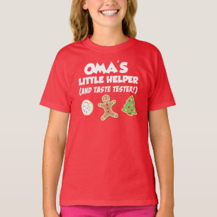 Oma's kleine helper kerstkoekjes t-shirt