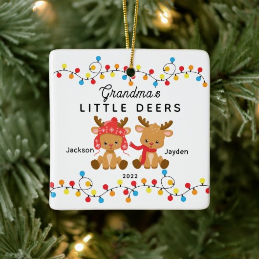 Oma's Kleine Herten Kerst Ornament (Boom)