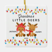Oma's Kleine Herten Kerst Ornament (Voorkant)