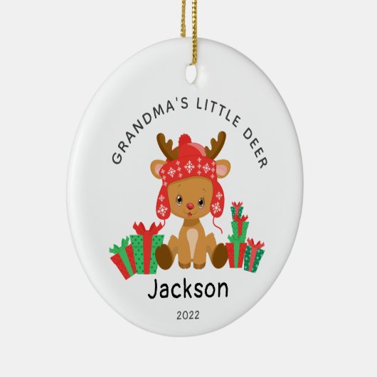 Oma's kleine kerstversiering keramisch ornament (Rechts)