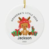 Oma's kleine kerstversiering keramisch ornament (Voorkant)
