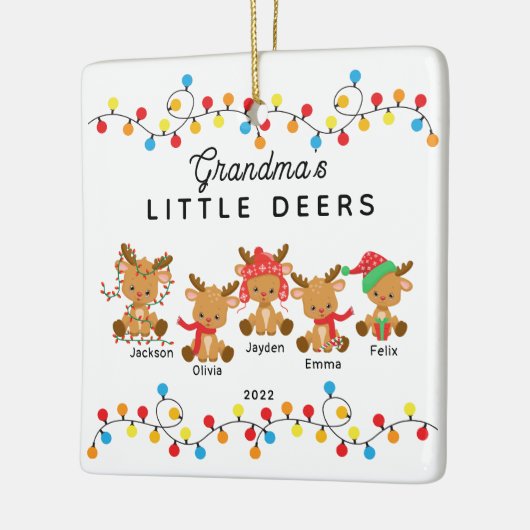 Oma's kleine kerstversiering keramisch ornament (Links)