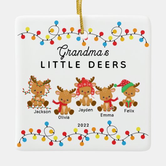 Oma's kleine kerstversiering keramisch ornament (Voorkant)