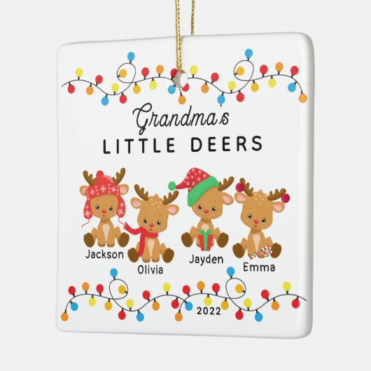 Oma's kleine kerstversiering keramisch ornament (Links)