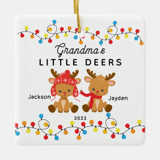 Oma's kleine kerstversiering keramisch ornament (Voorkant)