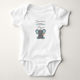Oma's Kleine Pinda Blauwe Baby Olifant Romper