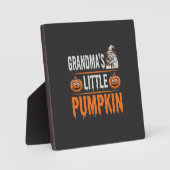 Oma's Kleine Pompoen Halloween Heks Ontwerp Fotoplaat (Voorkant)